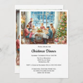 家族のクリスマスディナー 招待状 (正面/裏面)