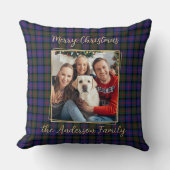 家族のクリスマスパーソナライズされたのプレシンプルイド2写真 クッション (正面)