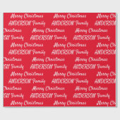 家族のクリスマスパーソナライズされたを作成する ラッピングペーパー (フラット)