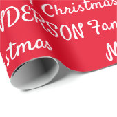 家族のクリスマスパーソナライズされたを作成する ラッピングペーパー (ロールコーナー)