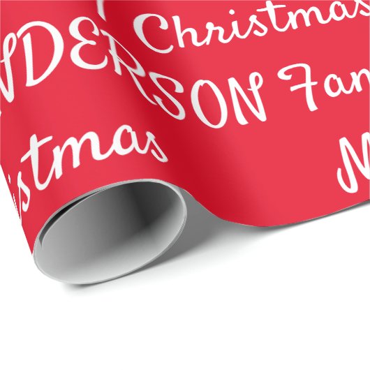 家族のクリスマスパーソナライズされたを作成する ラッピングペーパー (ロールコーナー)