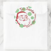 家族のクリスマスパーソナライズされたラベルからサンタへ ラウンドシール (バッグ)