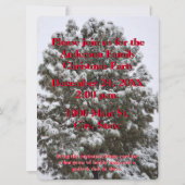 家族のクリスマスパーティー写真ビンゴスノーツリー (裏面)