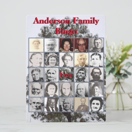 家族のクリスマスパーティー写真ビンゴスノーツリー (スタンド正面)