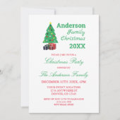 家族のクリスマスパーティー 招待状 (正面)