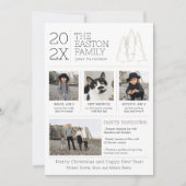 家族のクリスマスフォトカードのレビュー年 シーズンカード (正面)