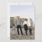 家族のクリスマスフォトカードのレビュー年 シーズンカード (裏面)