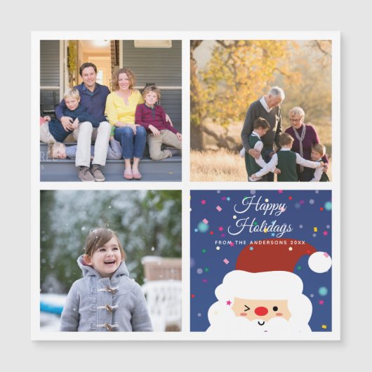 家族のクリスマスフォトカードを作成する (正面)