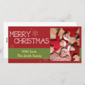 家族のクリスマスフォトカード シーズンカード (正面/裏面)