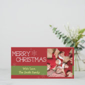 家族のクリスマスフォトカード シーズンカード (スタンド正面)
