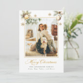 家族のクリスマスフォトカード 招待状 (スタンド正面)