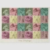 家族のクリスマスフォトコラージギフトラップ 薄葉紙 (正面)