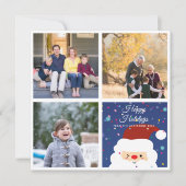 家族のクリスマスフォトコラージュを作成する シーズンカード (正面)