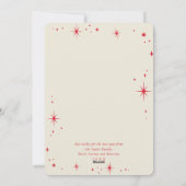 家族のクリスマスフォトスタイリッシュタイポグラフィ赤 シーズンカード (裏面)