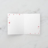 家族のクリスマスフォトスタイリッシュタイポグラフィ赤 シーズンカード (内部)