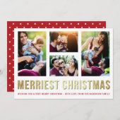 家族のクリスマスフォトホリデーを作成する シーズンカード (正面/裏面)