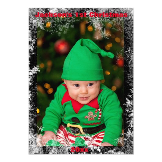 家族のクリスマスフォトポスター フォトプリント            (正面)