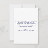 家族のクリスマスフォトミニマリストスタイリッシュカード サンキューカード (裏面)