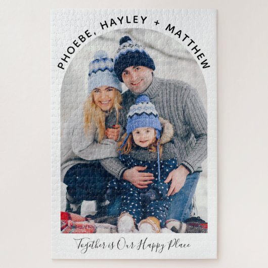 家族のクリスマスフォト一緒に私たちの幸せな場所 ジグソーパズル (縦)