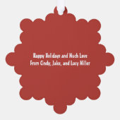 家族のクリスマスフォト オーナメントカード (裏面)