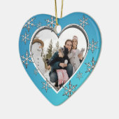 家族のクリスマスフォト セラミックオーナメント (左)