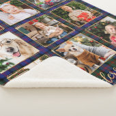 家族のクリスマスプレッドフォトコラージュパーソナライズされた(Christmas Plaid Pho シェルパブランケット (3/4)