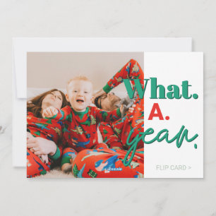 家族のクリスマスホリデー写真カード 今年はどんな1年? シーズンカード