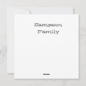 家族のクリスマスポトリの写真カード シーズンカード (裏面)