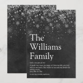 家族のクリスマスメッセージ 黒板 シーズンカード (正面/裏面)