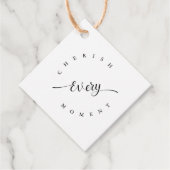 家族のクリスマスモダン写真を大切にする フェイバータグ (正面)