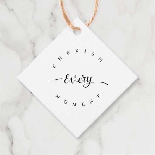 家族のクリスマスモダン写真を大切にする フェイバータグ (正面)