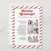 家族のクリスマスレターメールの更新カスタム写真 シーズンカード (正面)