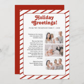 家族のクリスマスレターメールの更新カスタム写真 シーズンカード (正面/裏面)