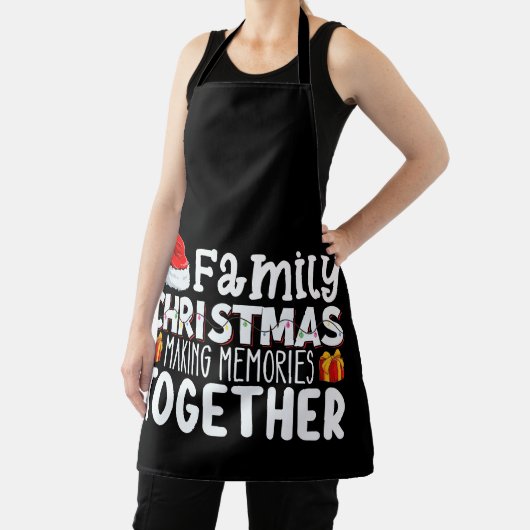 家族のクリスマス一緒に思い出を作る休日 エプロン (インサイチュ)