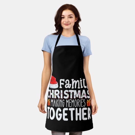 家族のクリスマス一緒に思い出を作る休日 エプロン (着用した状態)