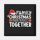 家族のクリスマス一緒に思い出を作る休日 マグネット (正面)