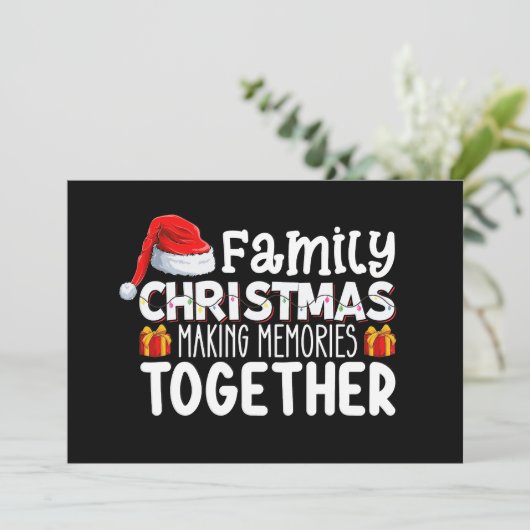 家族のクリスマス一緒に思い出を作る休日 招待状 (スタンド正面)