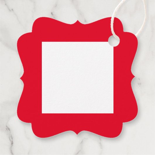 家族のクリスマス写真の休日の願いホタテ フェイバータグ (裏面)