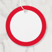 家族のクリスマス写真の休日の願い フェイバータグ (裏面)