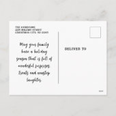 家族のクリスマス写真の素朴な葉書 シーズンポストカード (裏面)