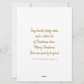 家族のクリスマス写真の雪 シーズンカード (裏面)