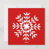 家族のクリスマス写真スノーフレークテンプレート シーズンカード (裏面)