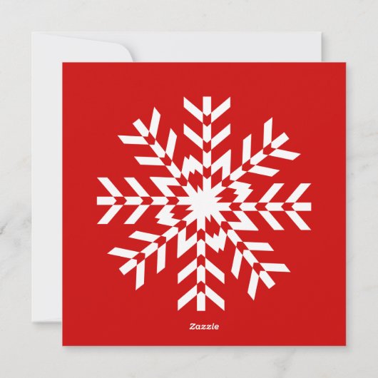 家族のクリスマス写真スノーフレークテンプレート シーズンカード (裏面)