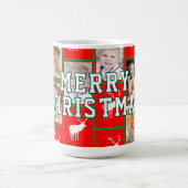 家族のクリスマス写真 コーヒーマグカップ (中央)