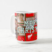 家族のクリスマス写真 コーヒーマグカップ (正面左)