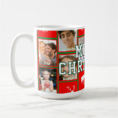 家族のクリスマス写真 コーヒーマグカップ (左)