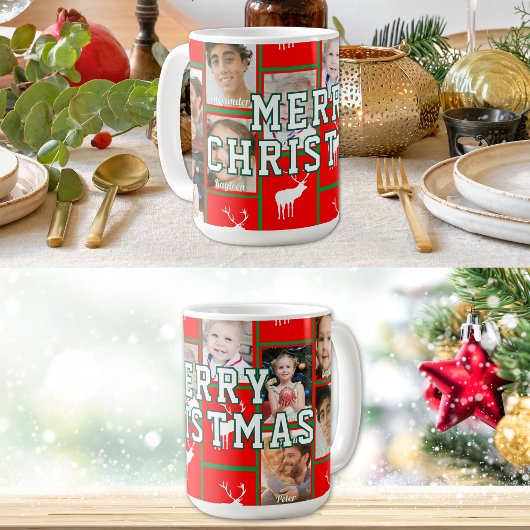 家族のクリスマス写真 コーヒーマグカップ