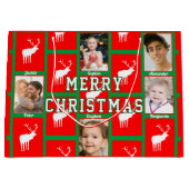 家族のクリスマス写真 ラージペーパーバッグ (正面)