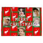 家族のクリスマス写真 ラージペーパーバッグ (裏面)