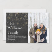 家族のクリスマス定義 ブラックボード 写真 シーズンカード (正面)